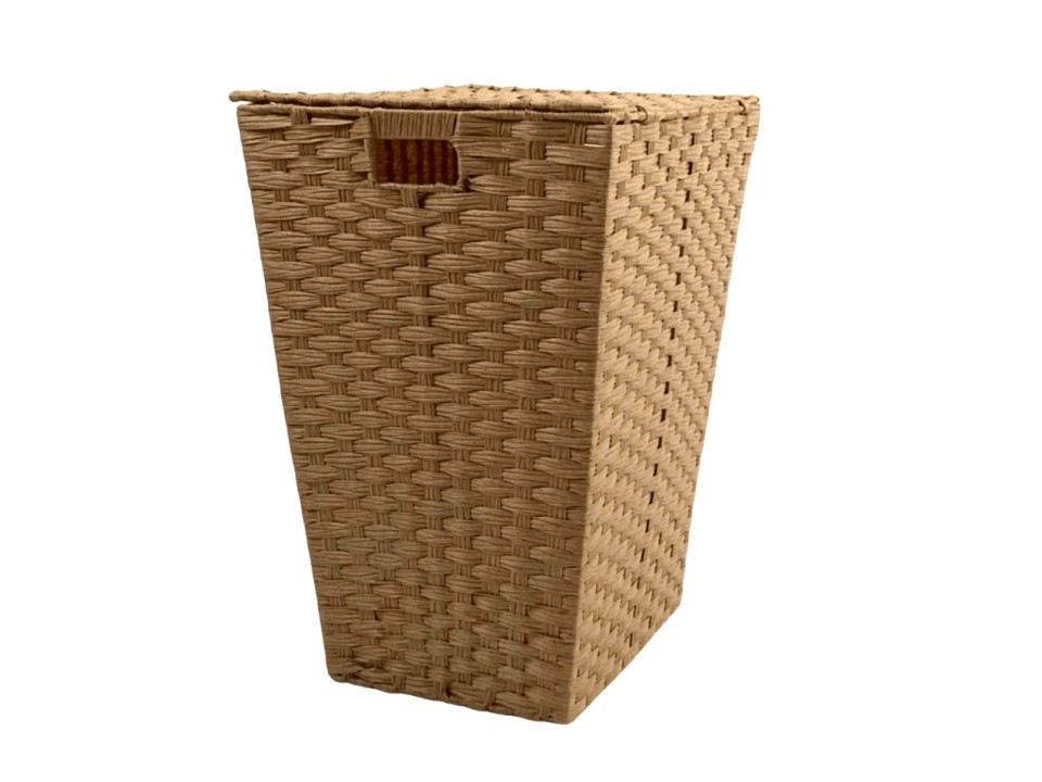 Superior Tapered PE Resin Laundry Hamper with Standard Weave